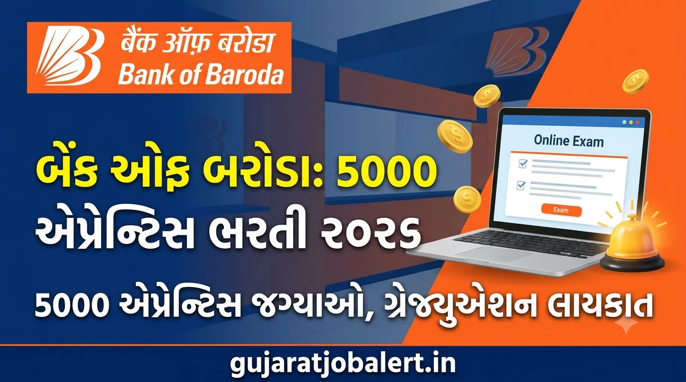 BOB Apprentice Recruitment 2026: બેંક ઓફ બરોડામાં 5000 જગ્યાઓ પર ભરતી 1779262063639