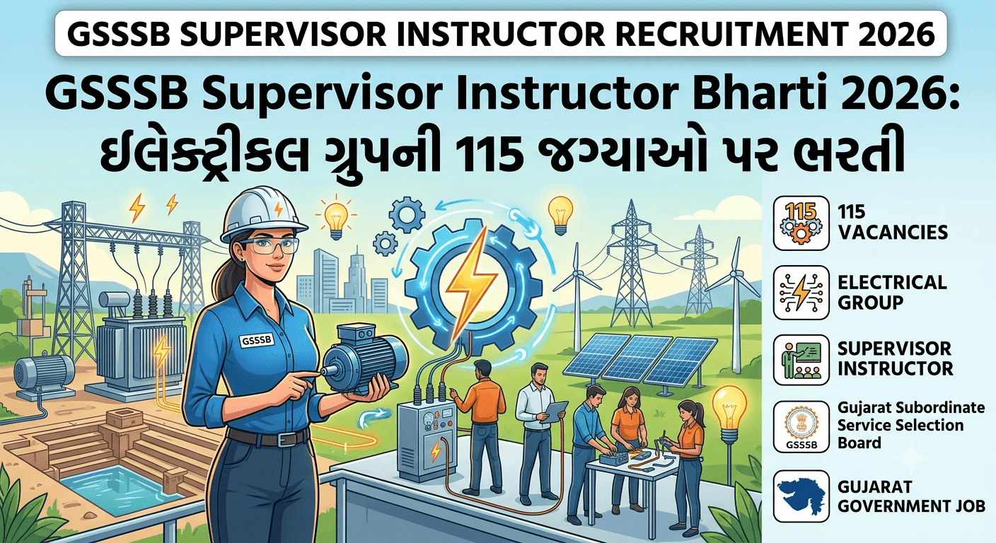 GSSSB Supervisor Instructor Bharti 2026