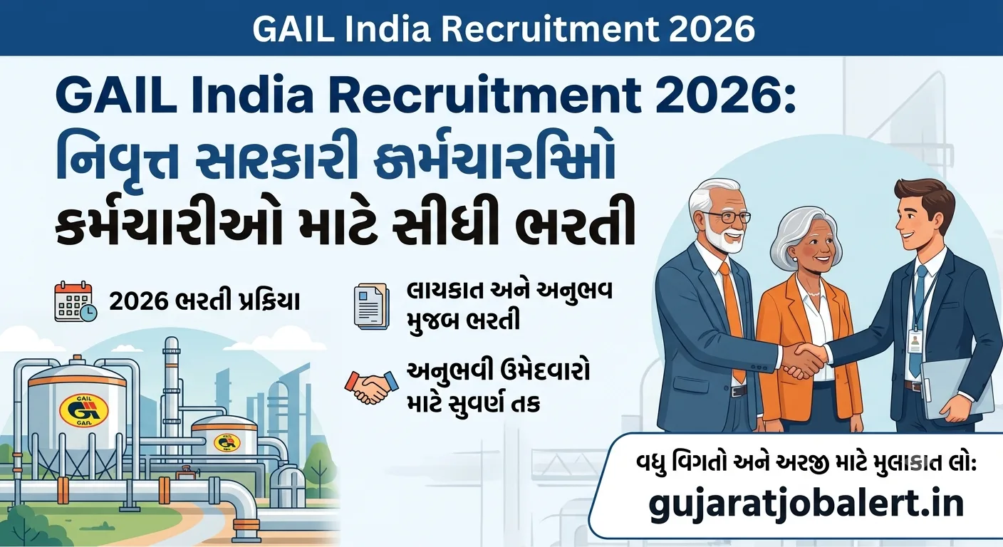GAIL India Recruitment 2026: નિવૃત્ત સરકારી કર્મચારીઓ માટે સીધી ભરતી