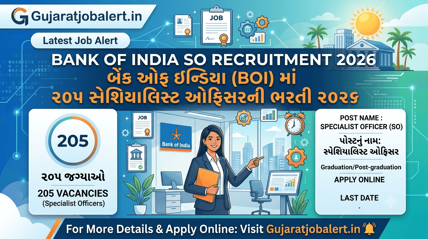 Bank of India SO Recruitment 2026: BOI માં 205 ઓફિસરની ભરતી