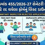 Gujarat Sanitary Inspector Rejected List 2026