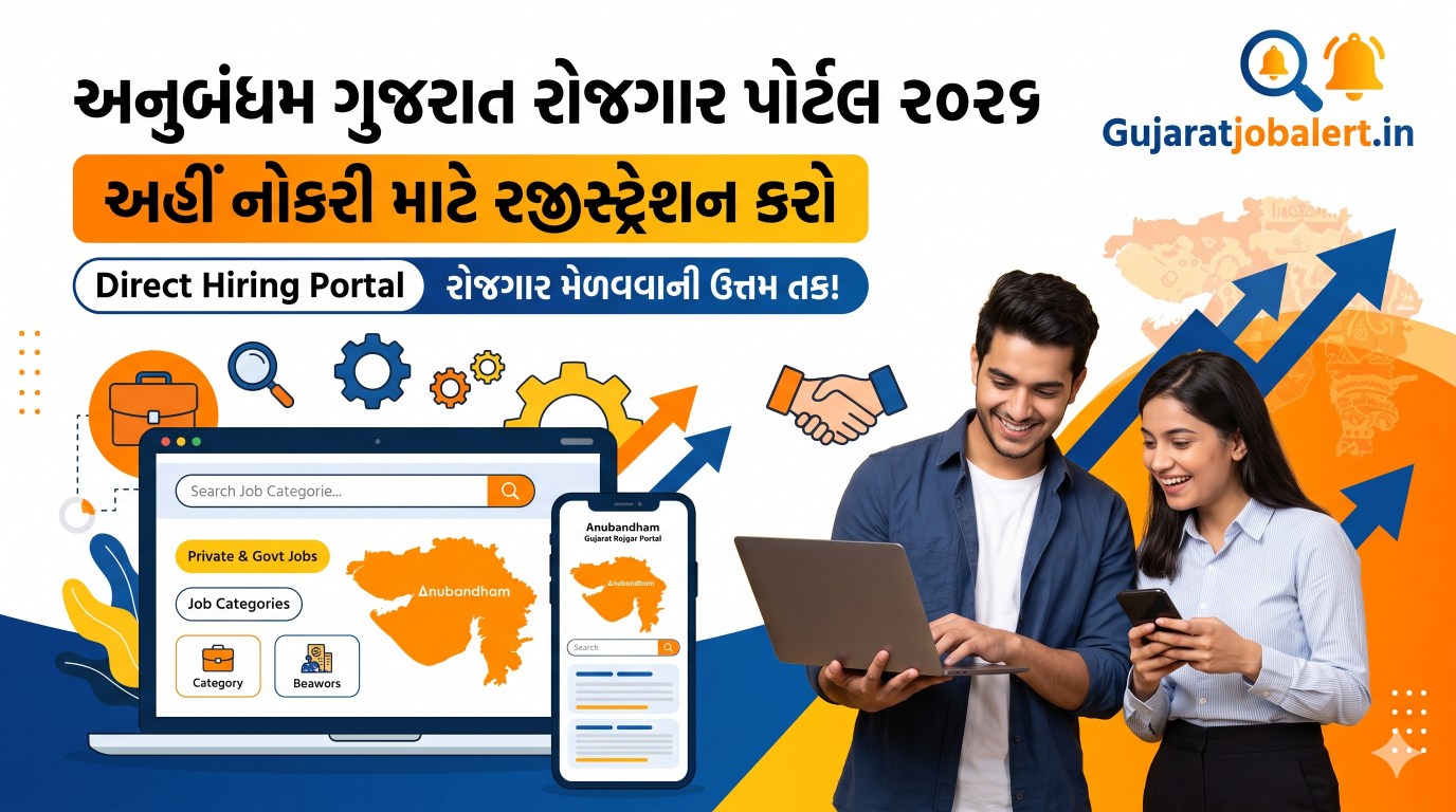 Anubandham Gujarat Rojgar Portal 2026: અહીં નોકરી માટે રજીસ્ટ્રેશન કરો